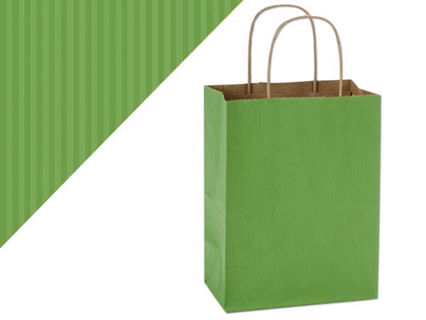 Recycled Shadow Stripe Kraft Paper Shopping Bags