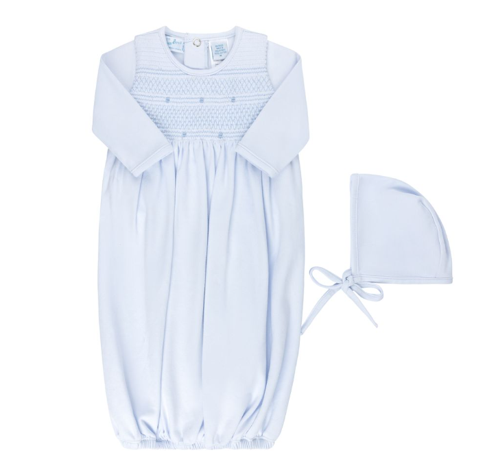 Baby Boys & Girls Smocked Bullion Gown w/Hat