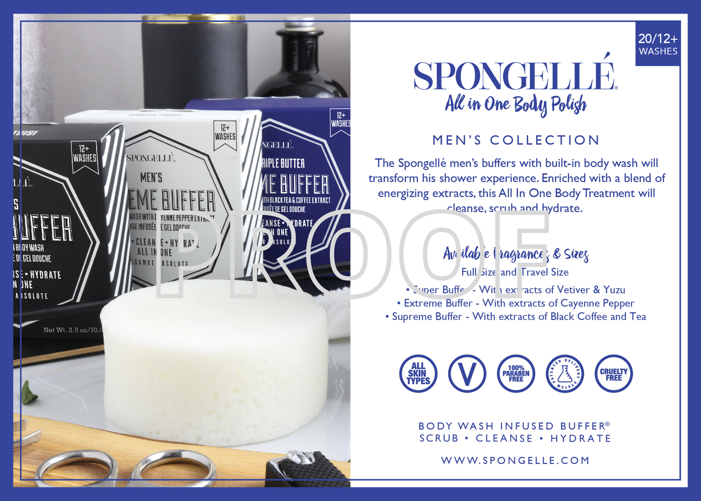 Men's Body Buffer Shelf Talker