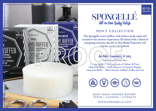 Men's Body Buffer Shelf Talker