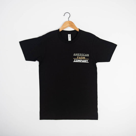 Western 'Here's To the Farmers' Black Graphic Tee