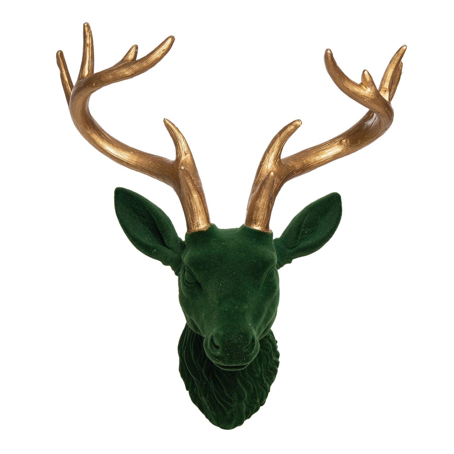 Christmas Resin Velvet Reindeer Head Wall Decor