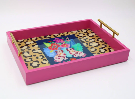 Wood Tray Tobacco Leaf 15.7 x 11.8in