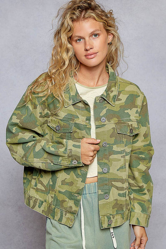 Long sleeve lavish neon camo jackets