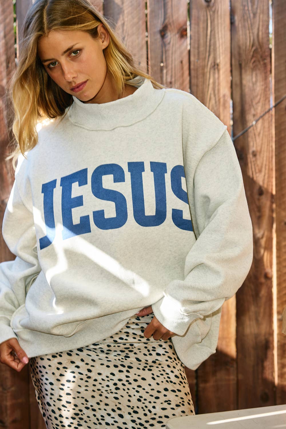 IT2594-JESUS 'JESUS & GOD IS GOOD' Reversible Sweatshirt