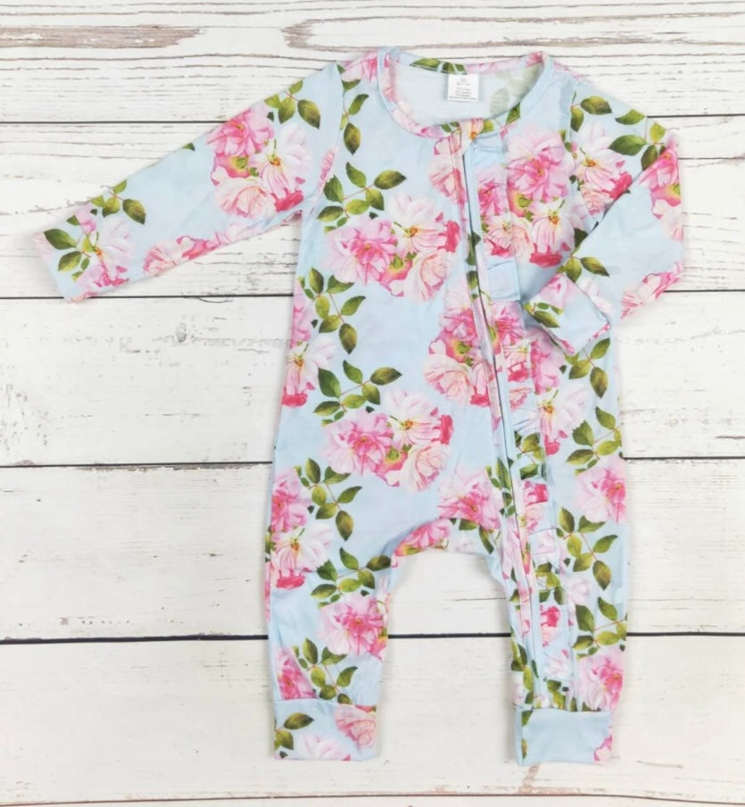 Baby Flower Bamboo Zippy Sleeper
