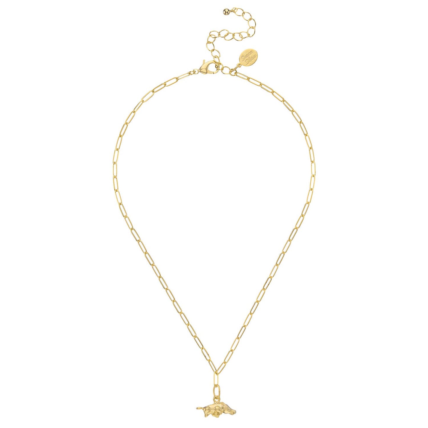Mini Wild Boar on Paperclip Necklace