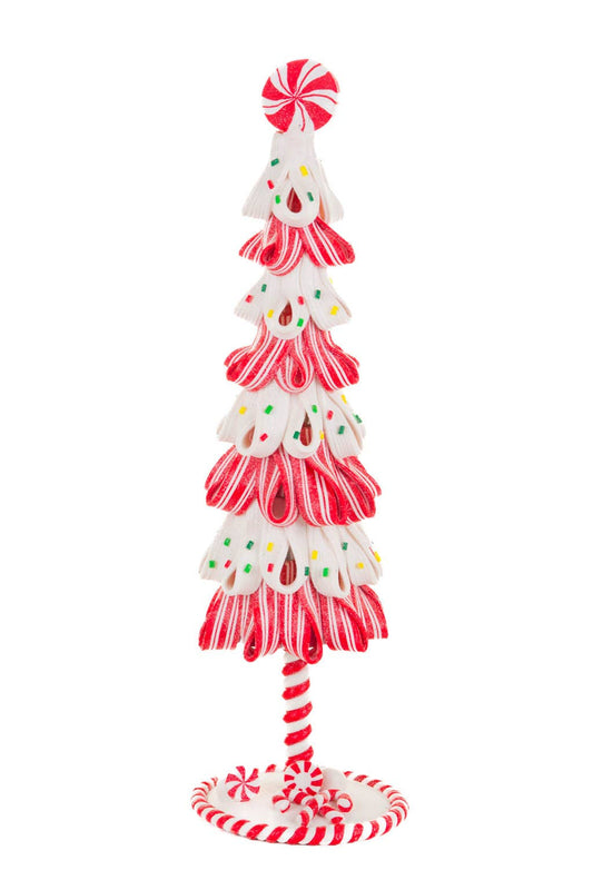 NEW - Red Candycane Christmas Tree Display