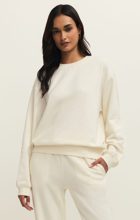 Z Supply Boyfriend Sweatshirt Cloud