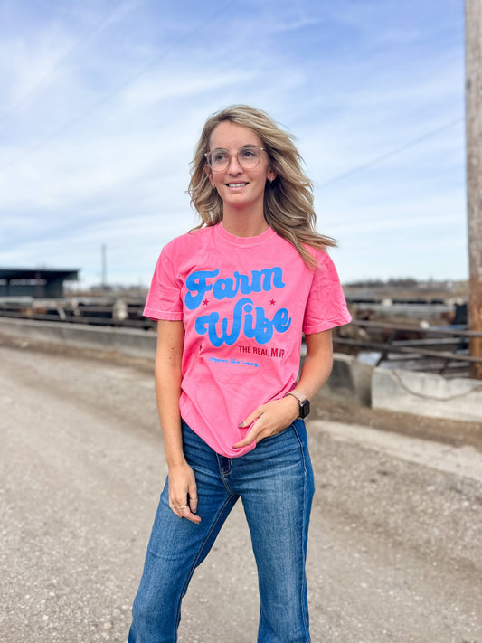 Western 'Farm Wife - The Real MVP' Women's Graphic Tee
