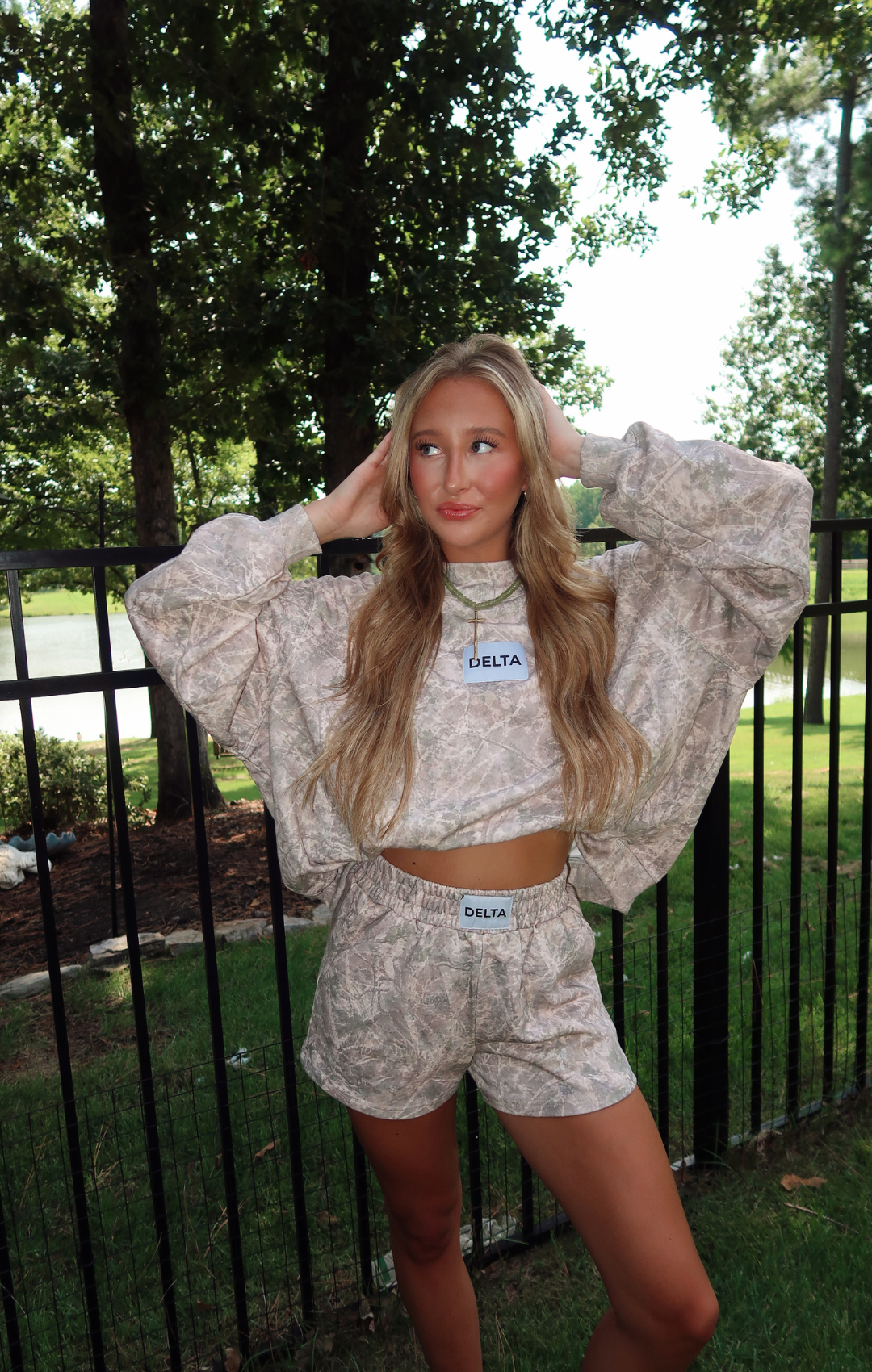 Delta White Washed Camo Mockneck Set