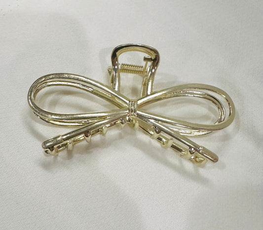 Golden Metal Bowknot Hair Clip