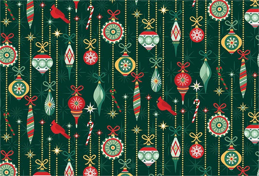 Giftwrap Metallic Cont Roll-30X120 Vintage Ornaments