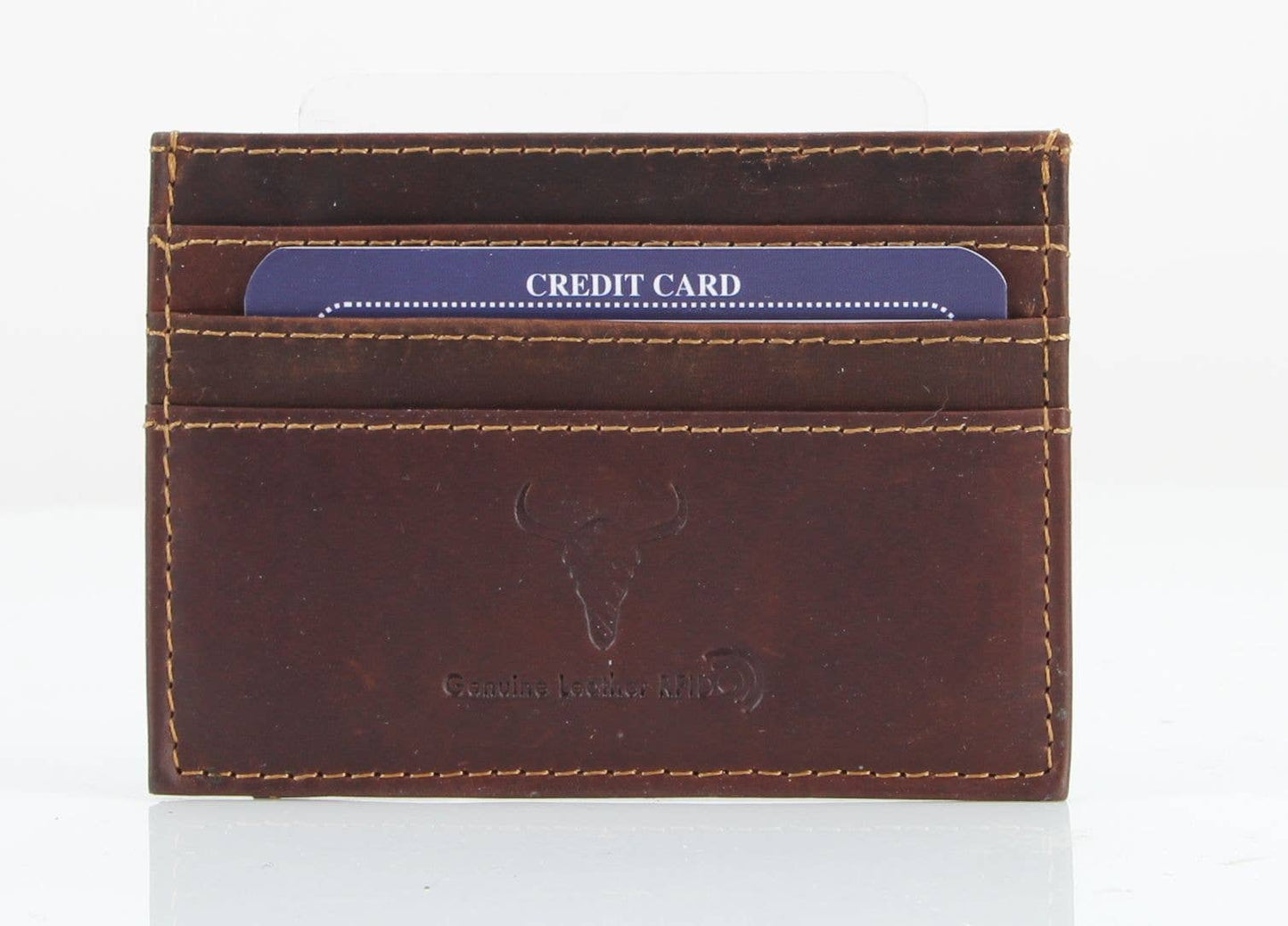 American Bison RFID Leather Card Case 8035