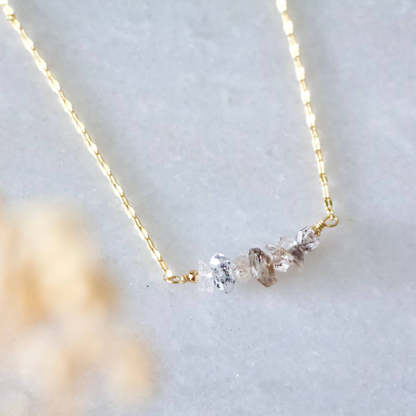 Herkimer Diamond Chip Necklace