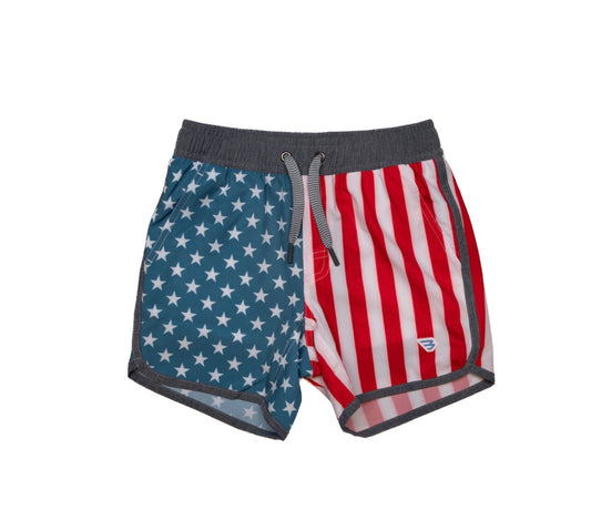 Burlebo Youth Throwback USA Swim Trunk