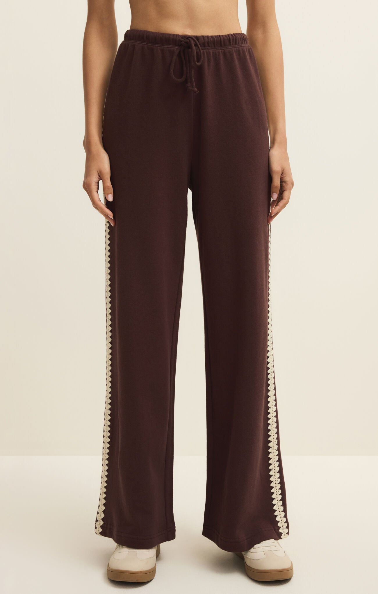 Z Supply Take All Sweatpants Chocolate Cherry
