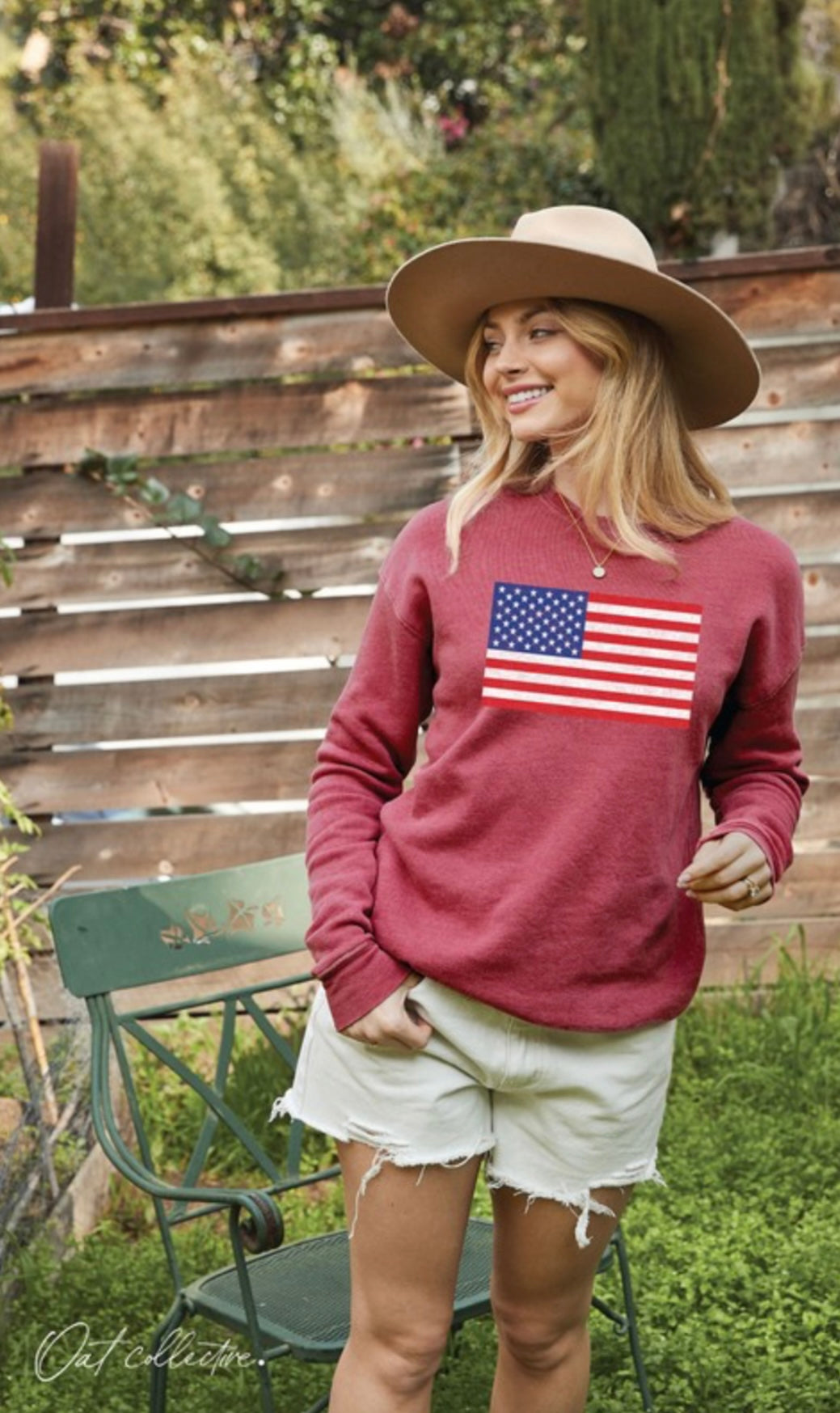 USA flag sweatshirt