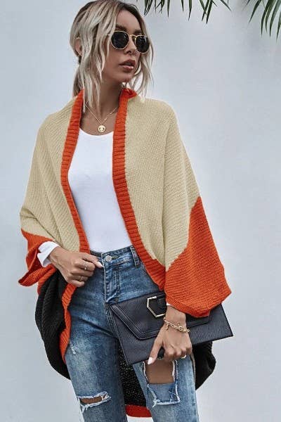 Color Block Cardigan