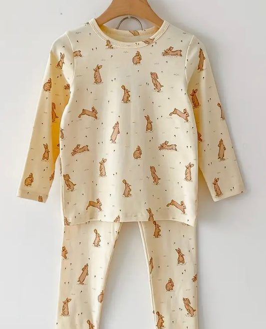 Kids Cotton PJs w/Rabbits