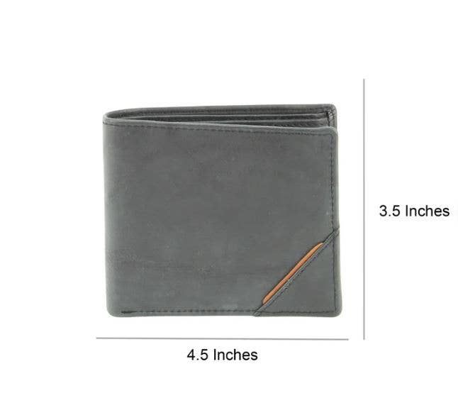 RFID Bifold w/Center I.D. Flap & Corner Contrast Notch 15715