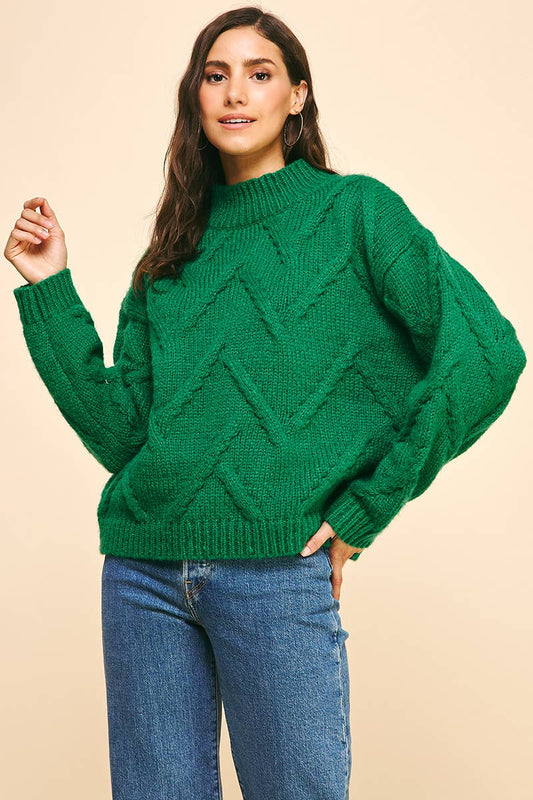 V-PATTERN SWEATER PULLOVER - 5479W