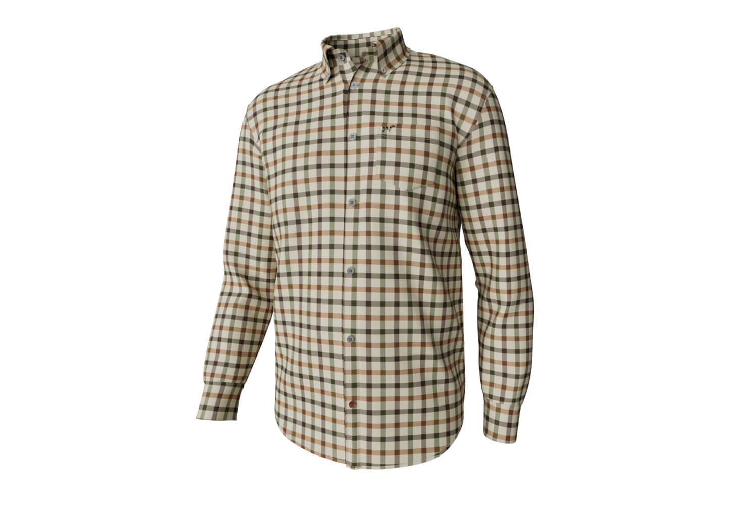 Hadley Luxe Button Down-Burke Tattersall Harvest