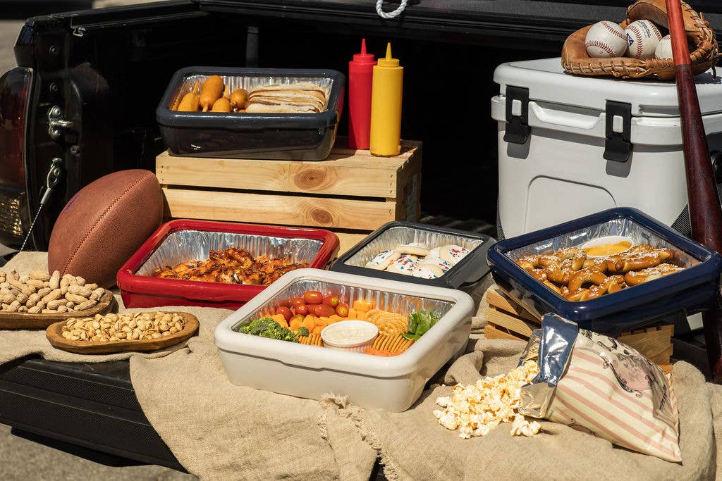 Premium Set - 9x11 Pan Frame w/ Lid & Hot or Cold Gel Pack - Red