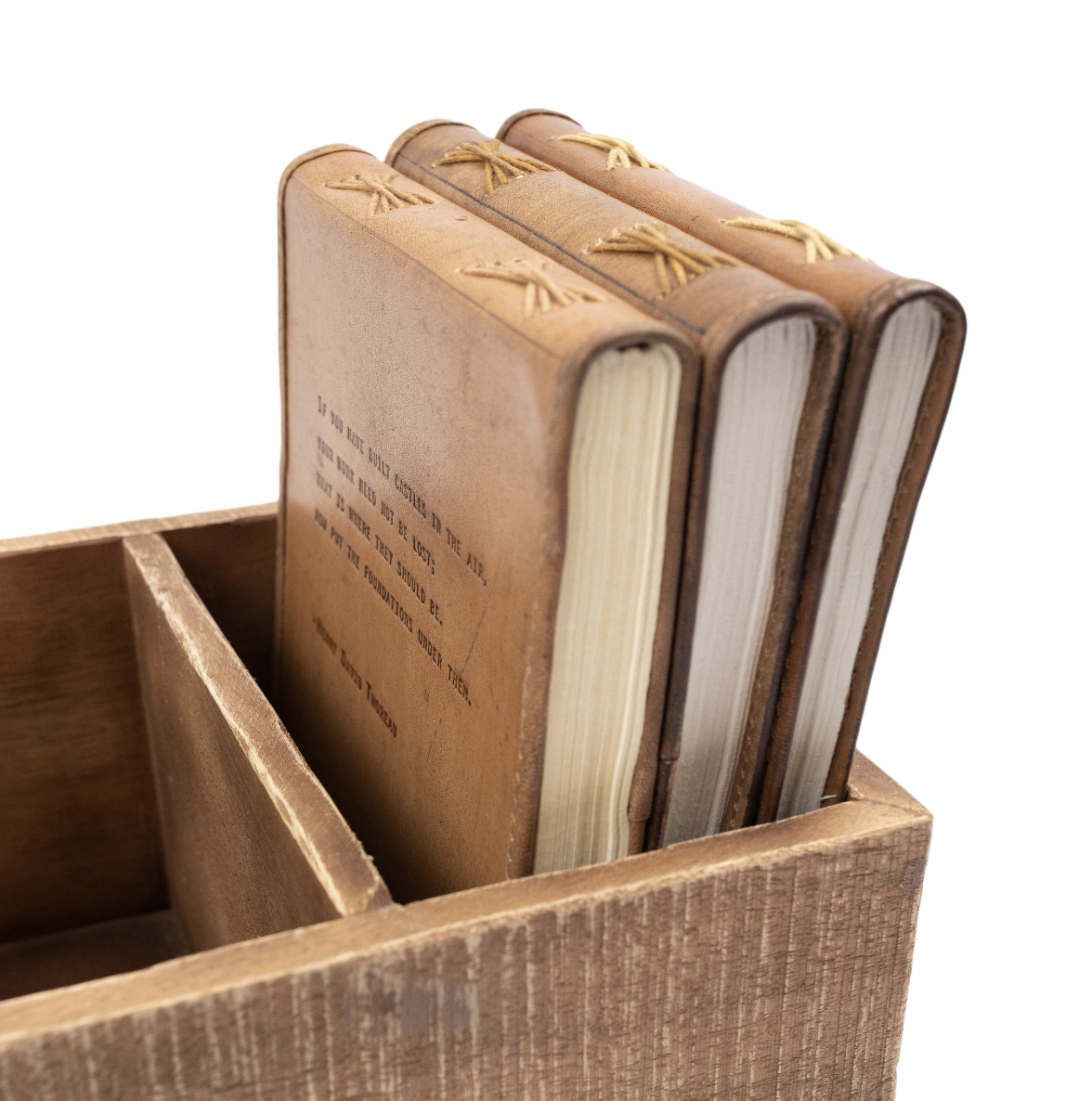 Wooden Compartment Journal Display