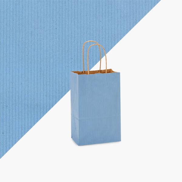 Recycled Shadow Stripe Kraft Paper Shopping Bags