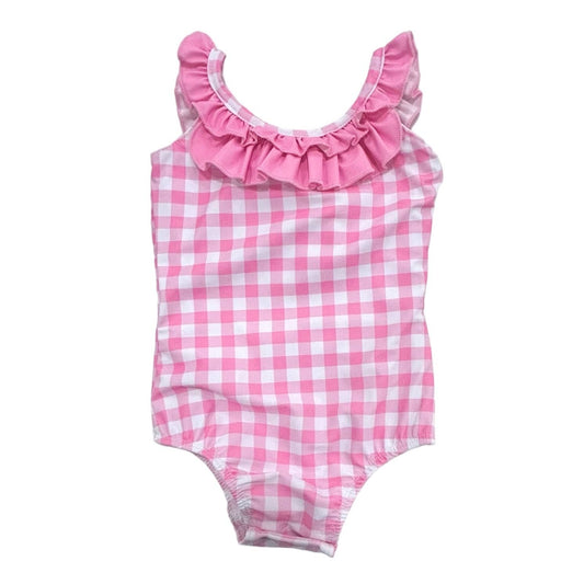 Pink Gingham Bow Swimsuit