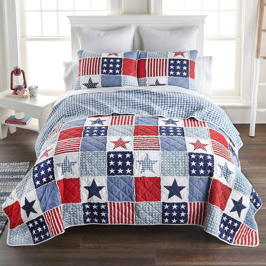Star & Stripe Americana Cotton Quilt Collection