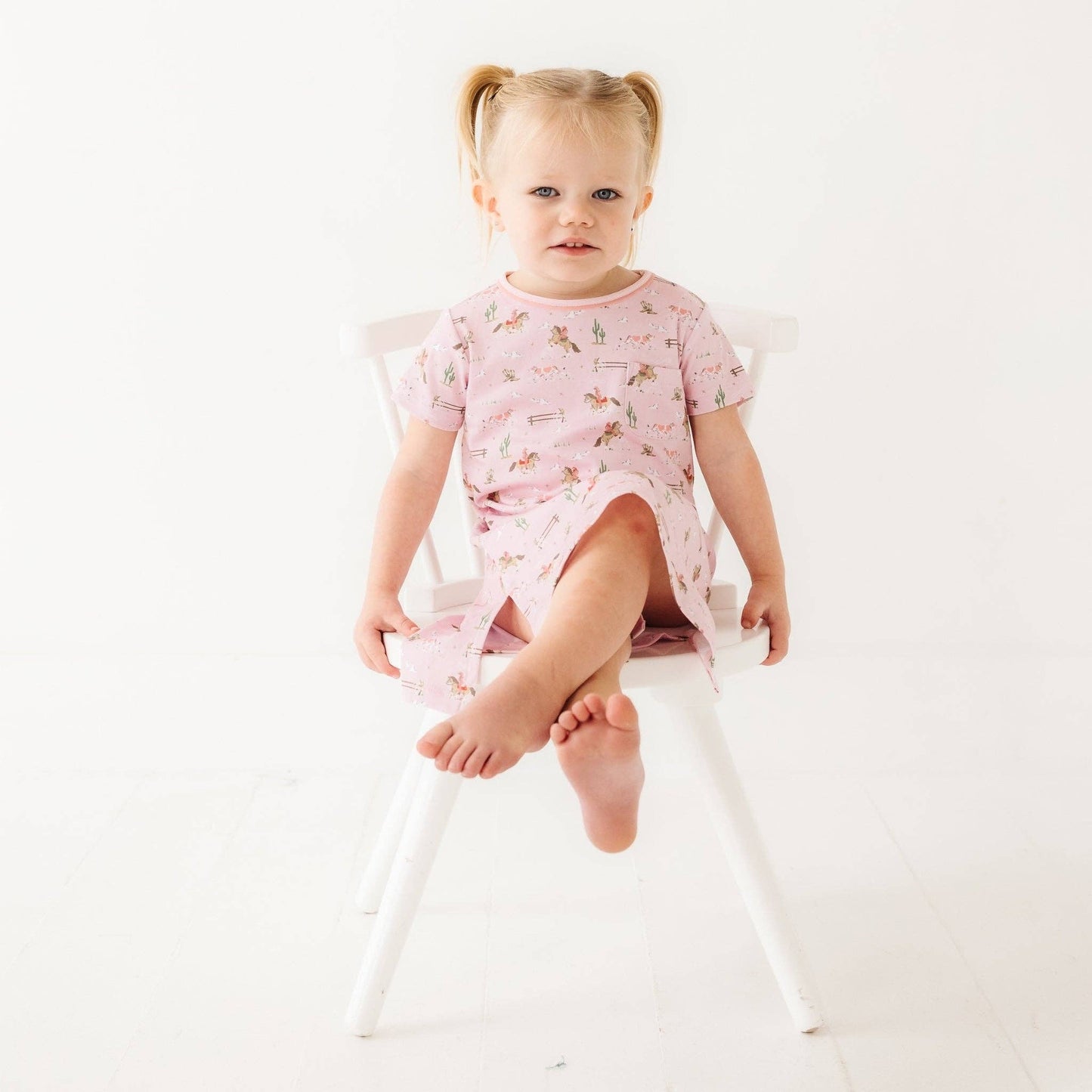 Little Wranglers Nightdress - Dusty Rose
