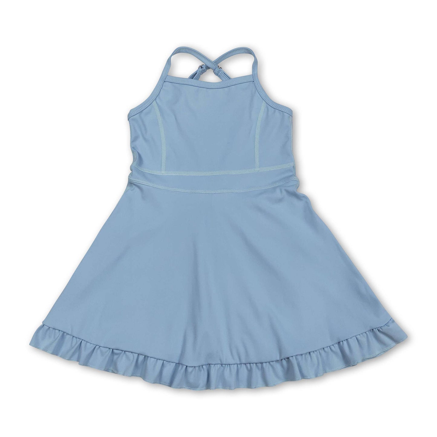 Multi colors kids girls summer athletic dresses