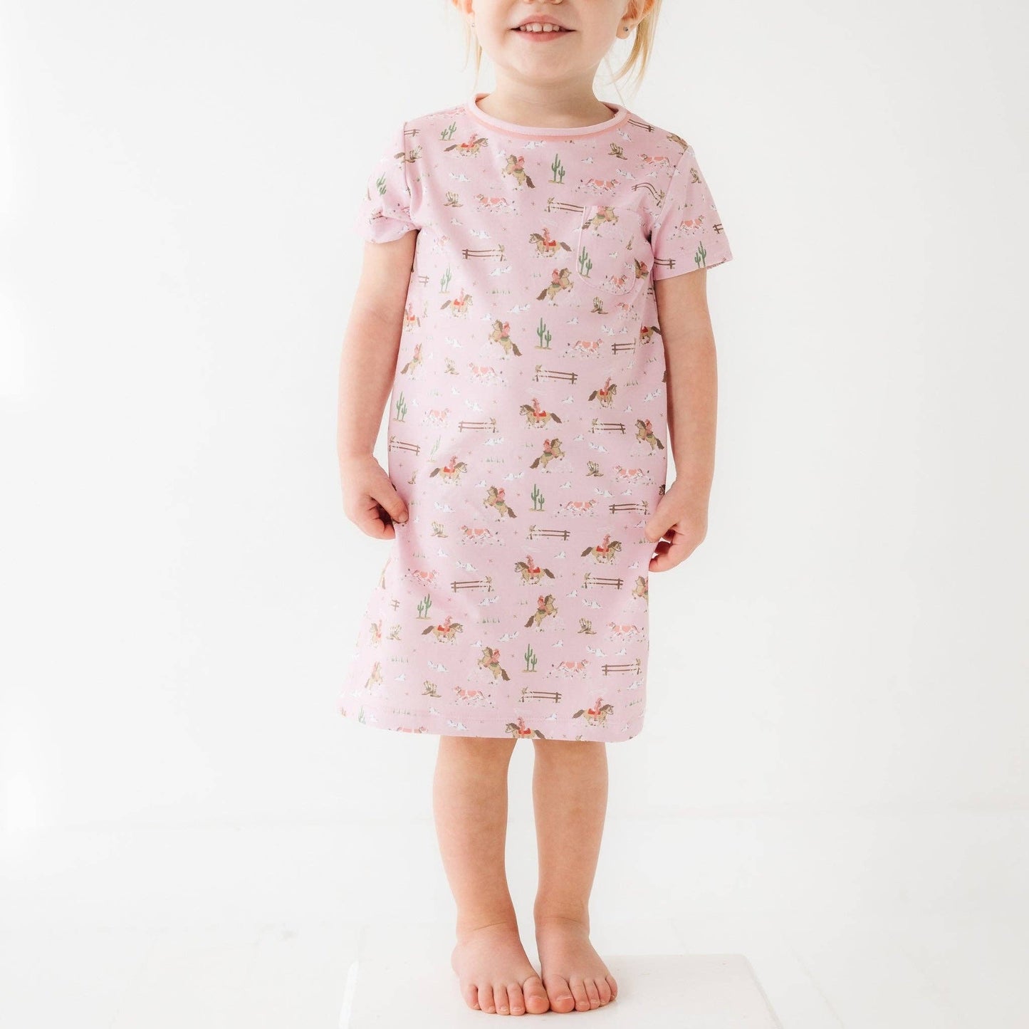 Little Wranglers Nightdress - Dusty Rose