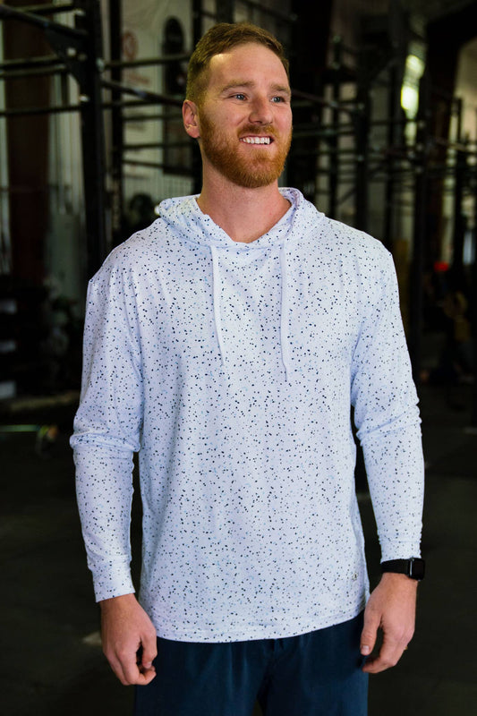 Performance Hoodie - White Speckled