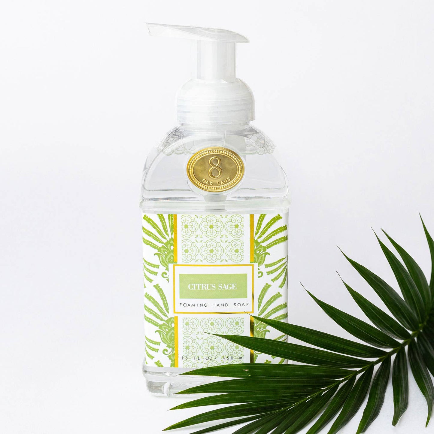 Citrus Sage 15oz Foaming Hand Soap, Palm Print Bottle