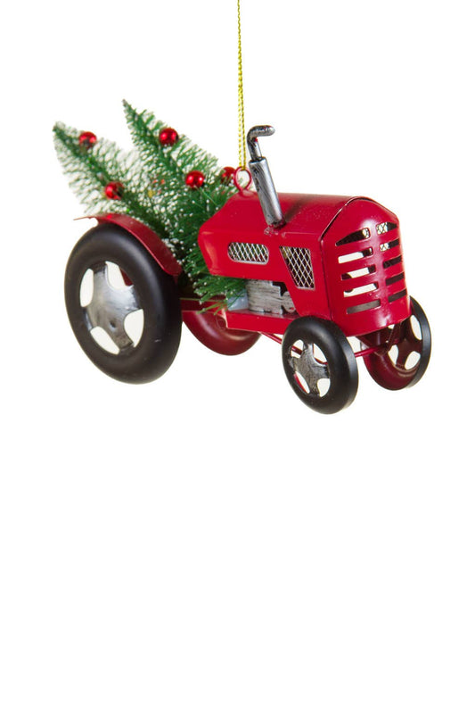 NEW - Hanging Red Tractor Ornament