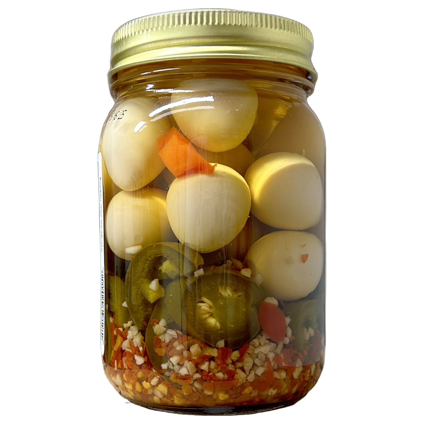 Pickled Veg: Pickled Jalapeño Quail Eggs (16 oz / 454 g)