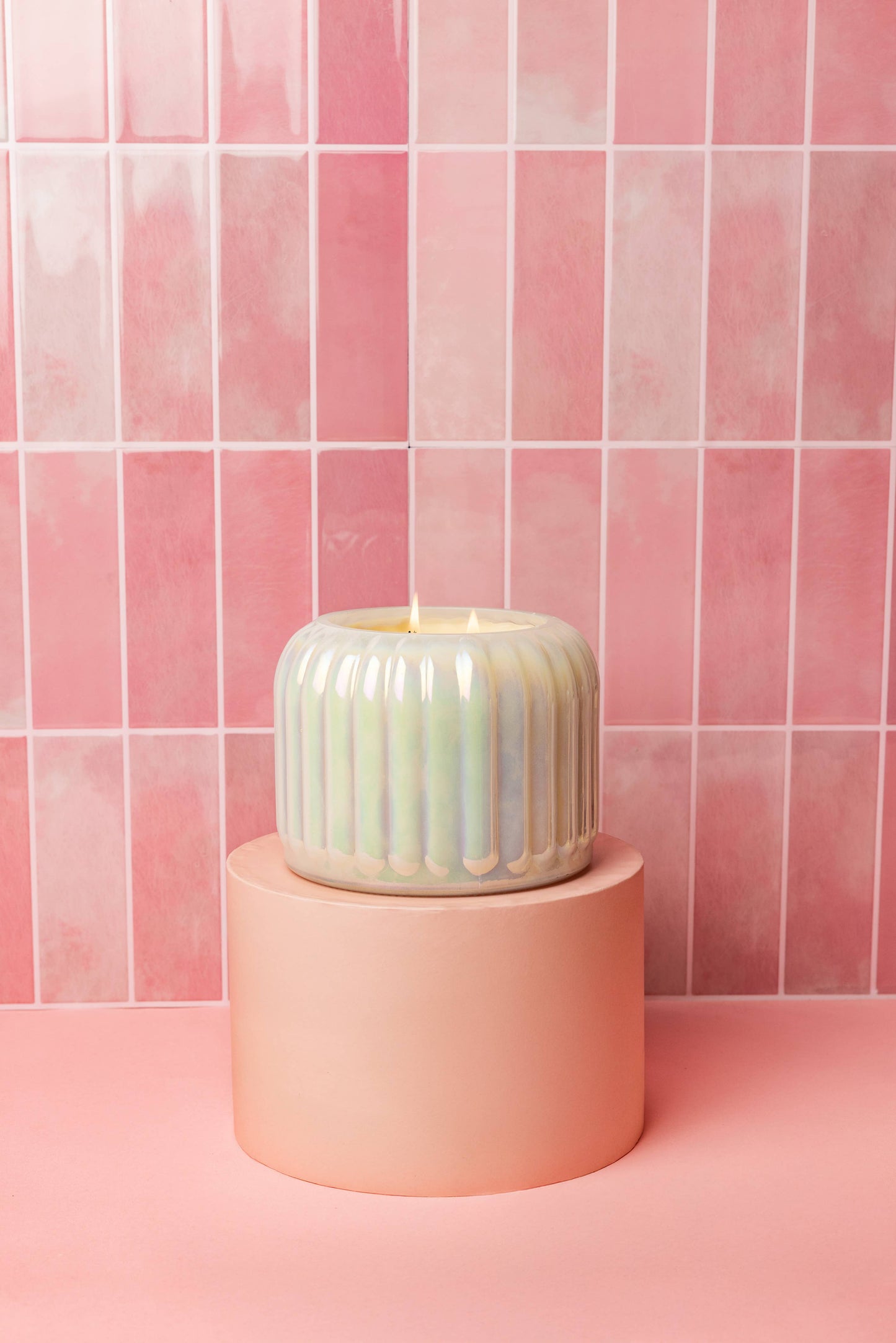 Sweet Grace Collection Candle #071 | White Iridescent Candle