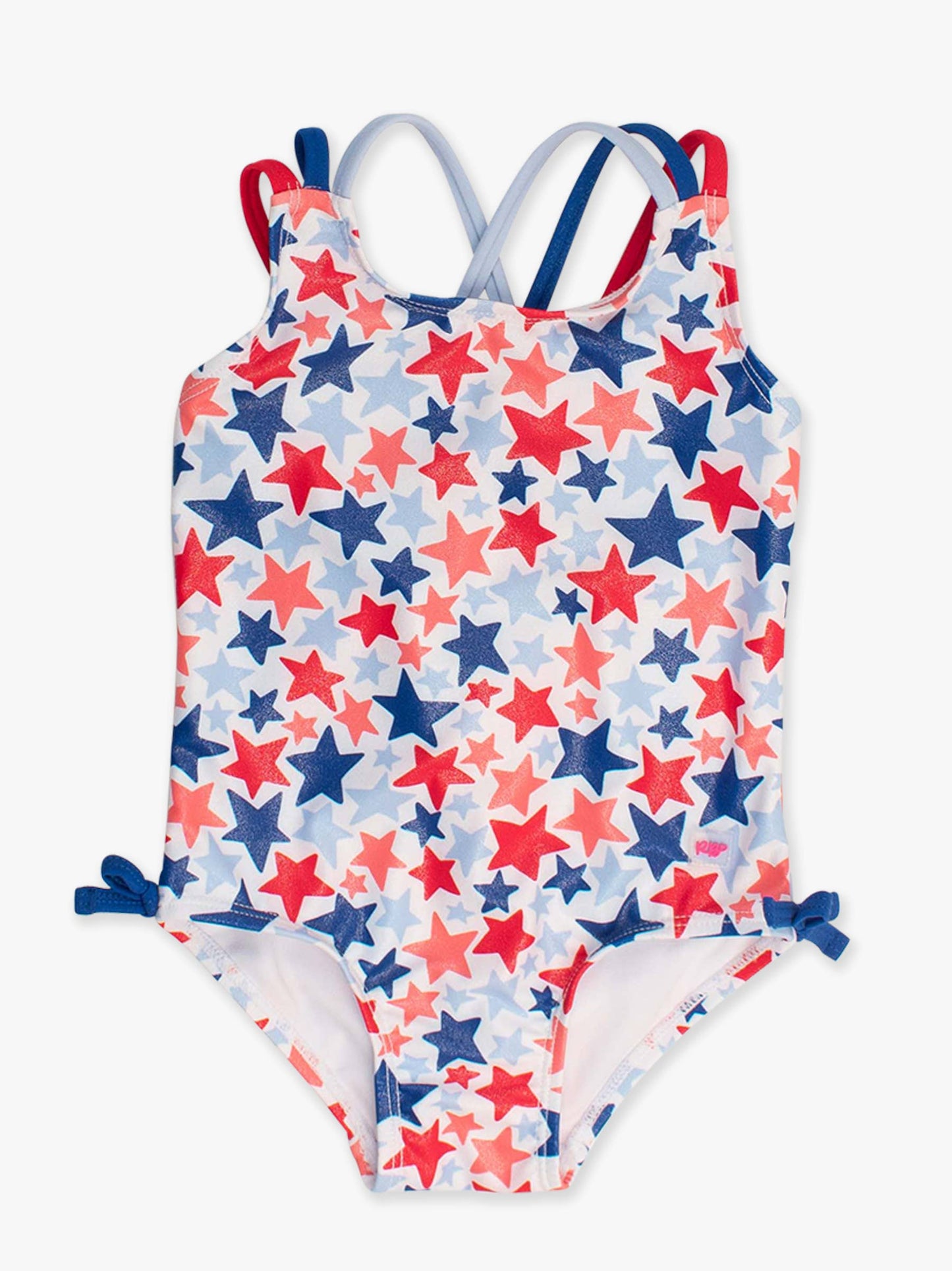 Shimmer Star Cross-Back One Piece Swimsuit