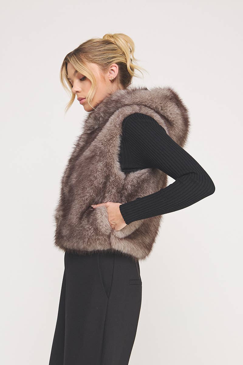 Faux Fur Hoodie