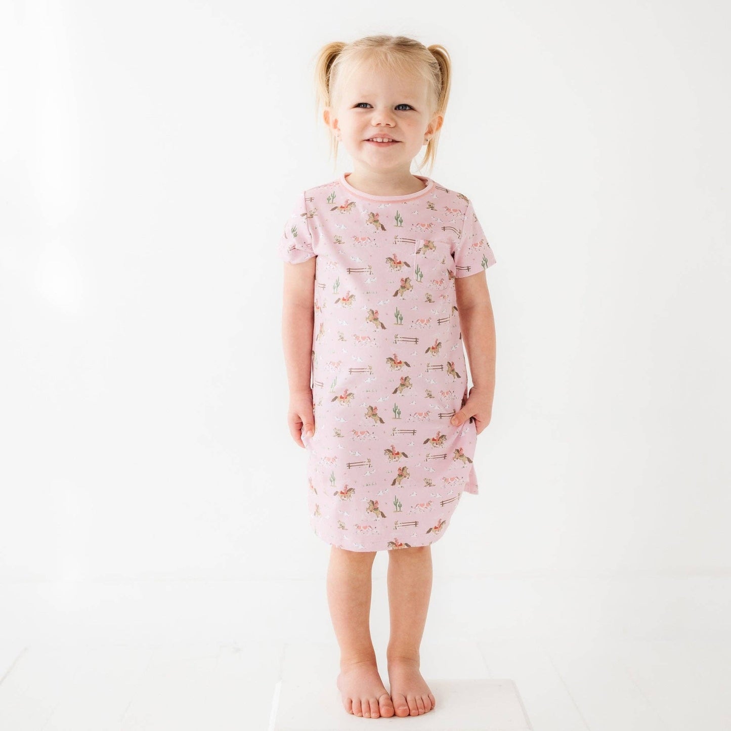 Little Wranglers Nightdress - Dusty Rose