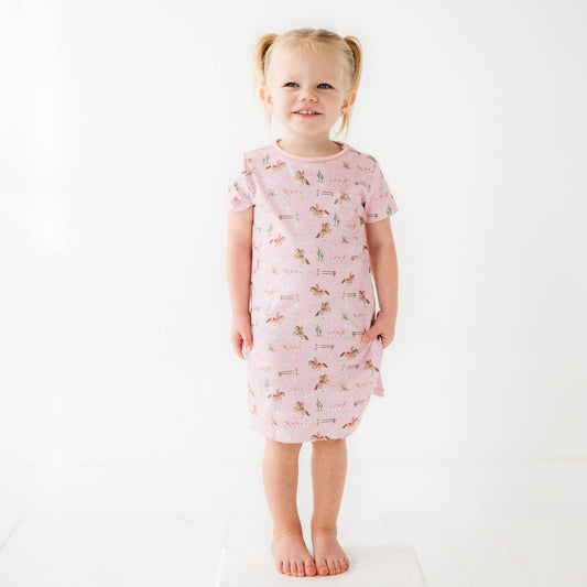 Little Wranglers Nightdress - Dusty Rose