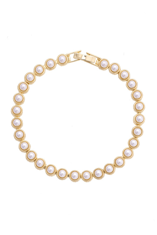 Ivy Pearl Linked Bracelet in Ivory