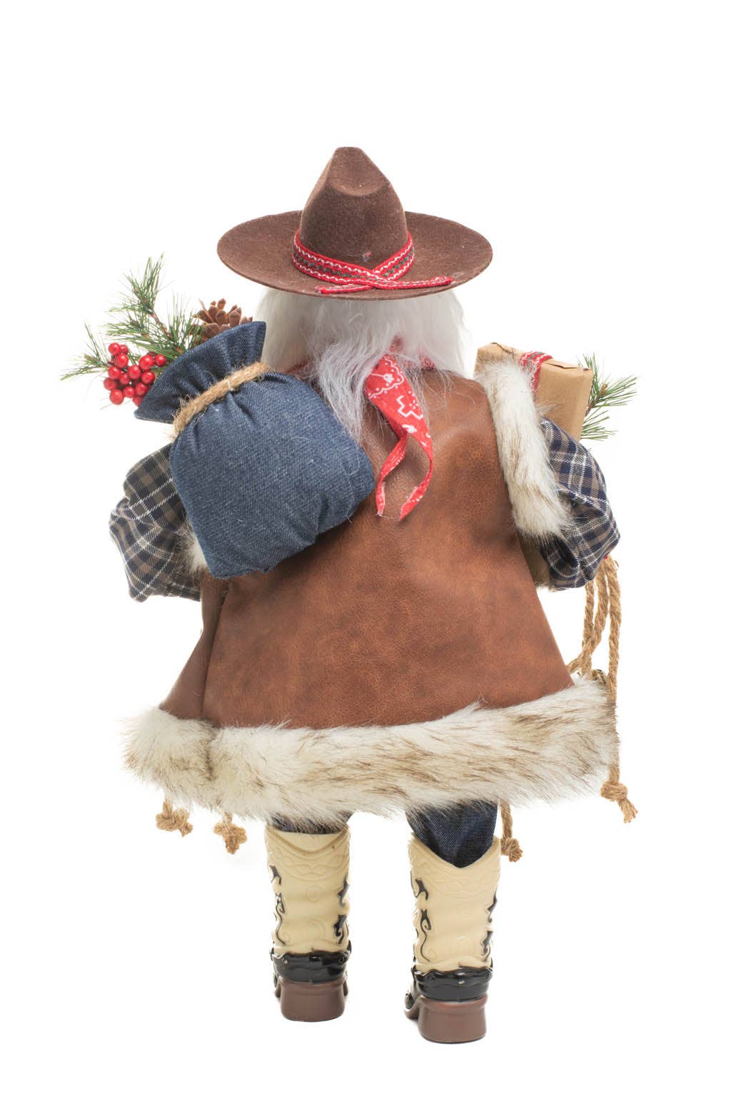 NEW - Brown Western Santa