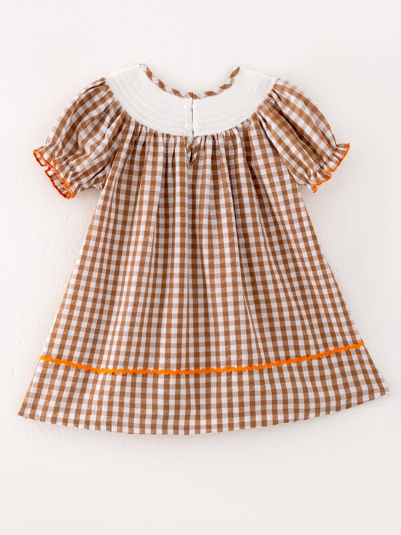 Thanksgiving Turkey Smocking Embroidered Girls Dress