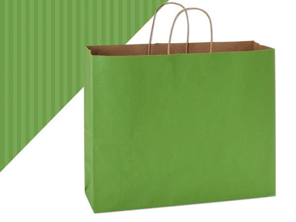 Recycled Shadow Stripe Kraft Paper Shopping Bags
