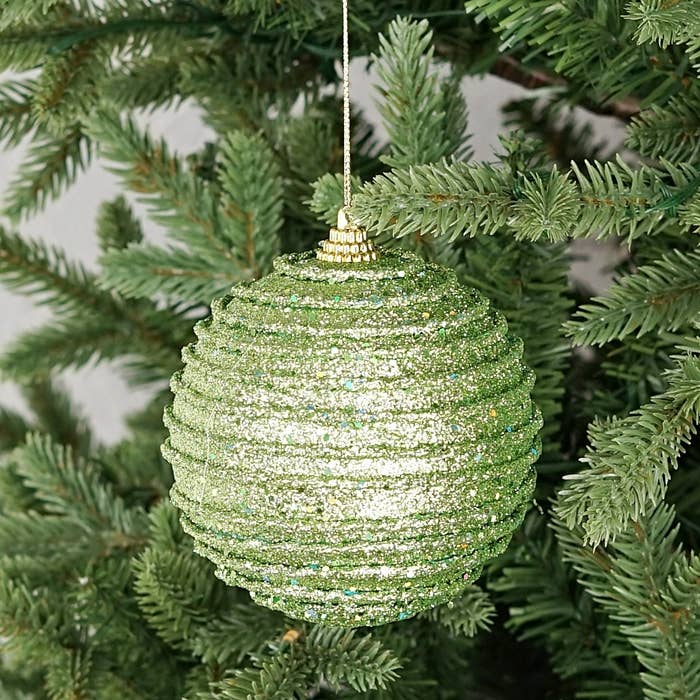 ISB39503- 4in Glitter Layers Ball -Green-