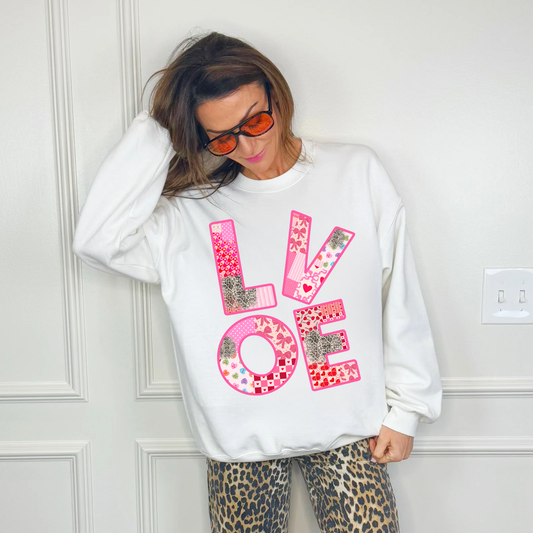 Patchwork Love Youth & Adult Sweatshirt